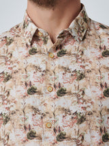 Shirt Allover Printed With Linen Responsible Choice | Coral