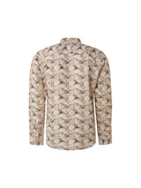 Shirt Allover Printed With Linen Responsible Choice | Coral