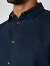 Shirt Linen Solid | Airforce
