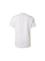 Shirt Short Sleeve Granddad Linen Solid | White