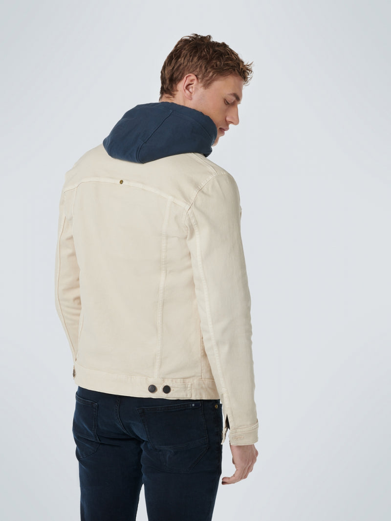 Jacket Short Fit Coloured Stretch Denim, Responsible Choice | Cream