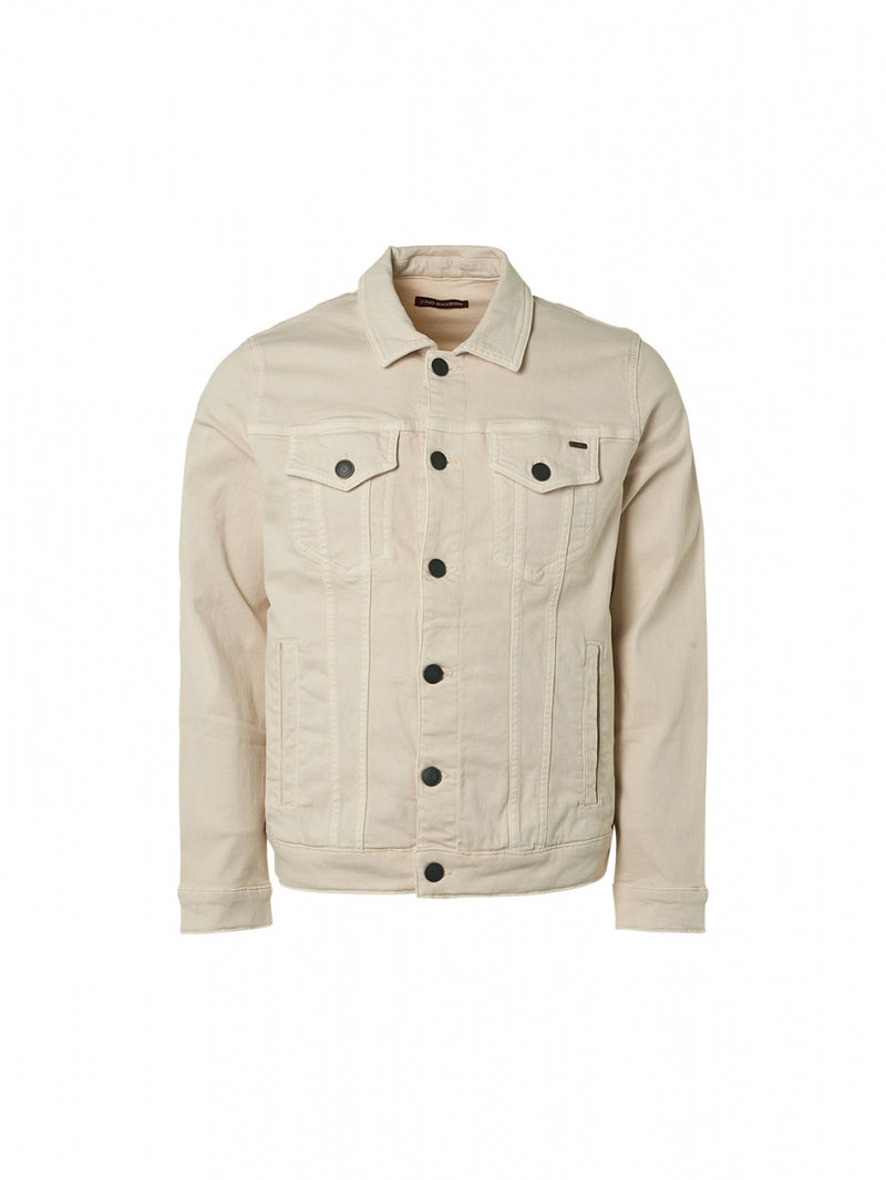 Jacket Short Fit Coloured Stretch Denim, Responsible Choice | Cream