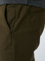 Pants With Linen Garment Dyed Stretch | Basil