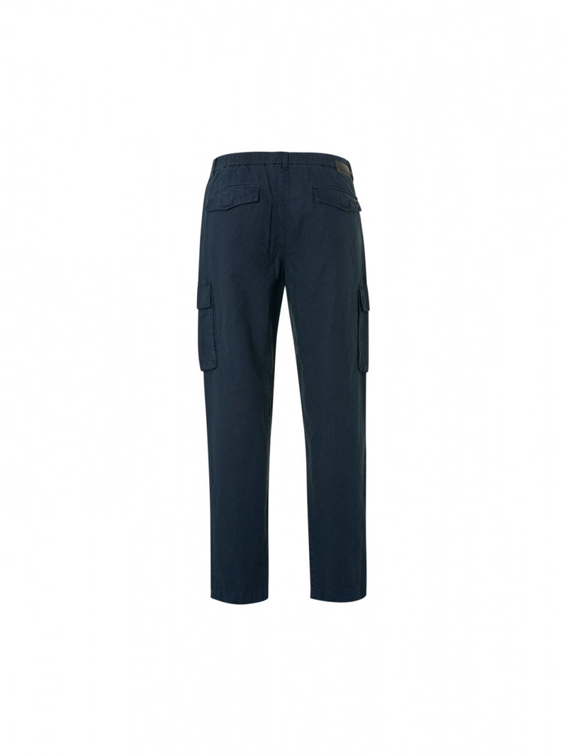 Pants Cargo With Linen Garment Dyed | Airforce