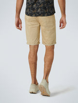 Short Chino Garment Dyed Twill Stretch With Belt | Stone
