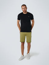 Short Chino Garment Dyed Twill Stretch With Belt | Dusty Green