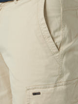 Short Cargo Garment Dyed + Stone Washed Stretch | Cream