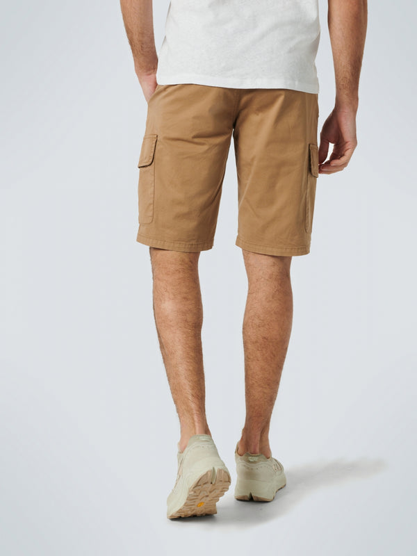 Short Cargo Garment Dyed + Stone Washed Stretch With Belt | Sand