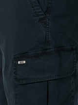 Short Cargo Garment Dyed + Stone Washed Stretch With Belt | Airforce
