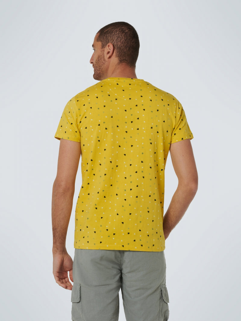 T-Shirt Crewneck Allover Printed Stretch | Lime