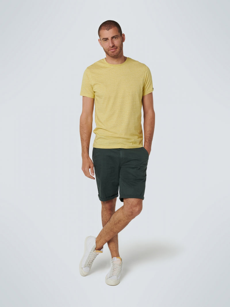 T-Shirt Crewneck Allover Printed Stripe | Lime
