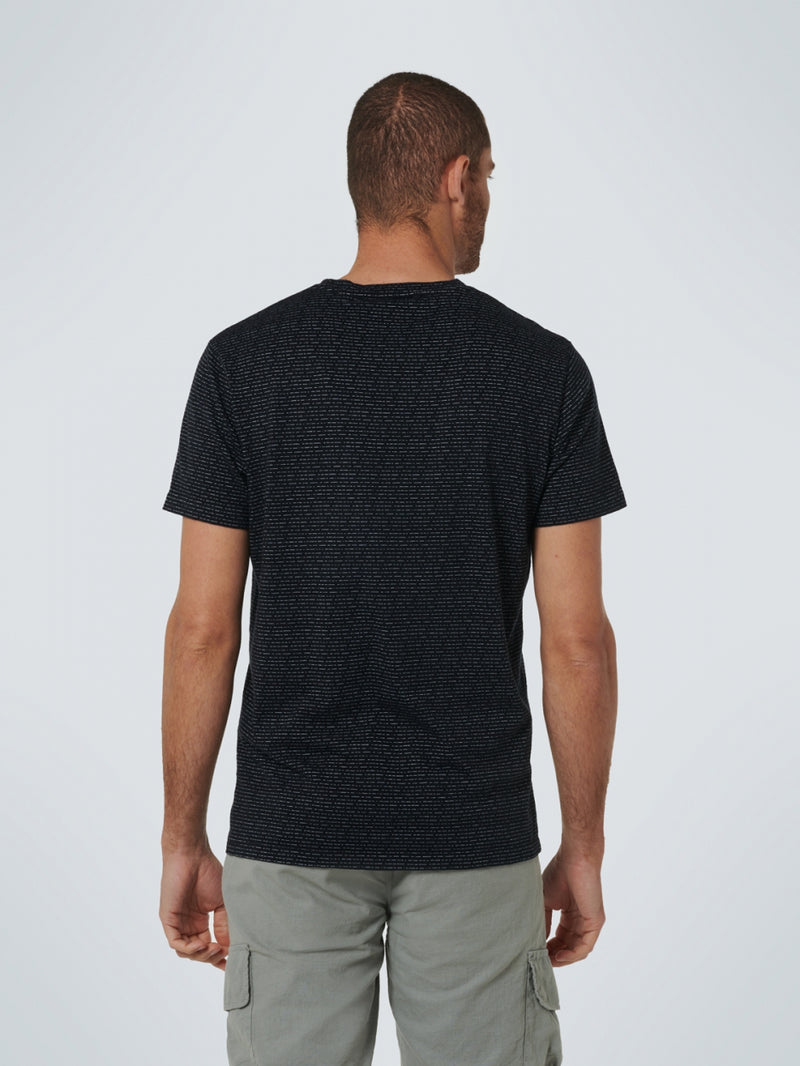 T-Shirt Crewneck 2 Colour Jacquard | Black