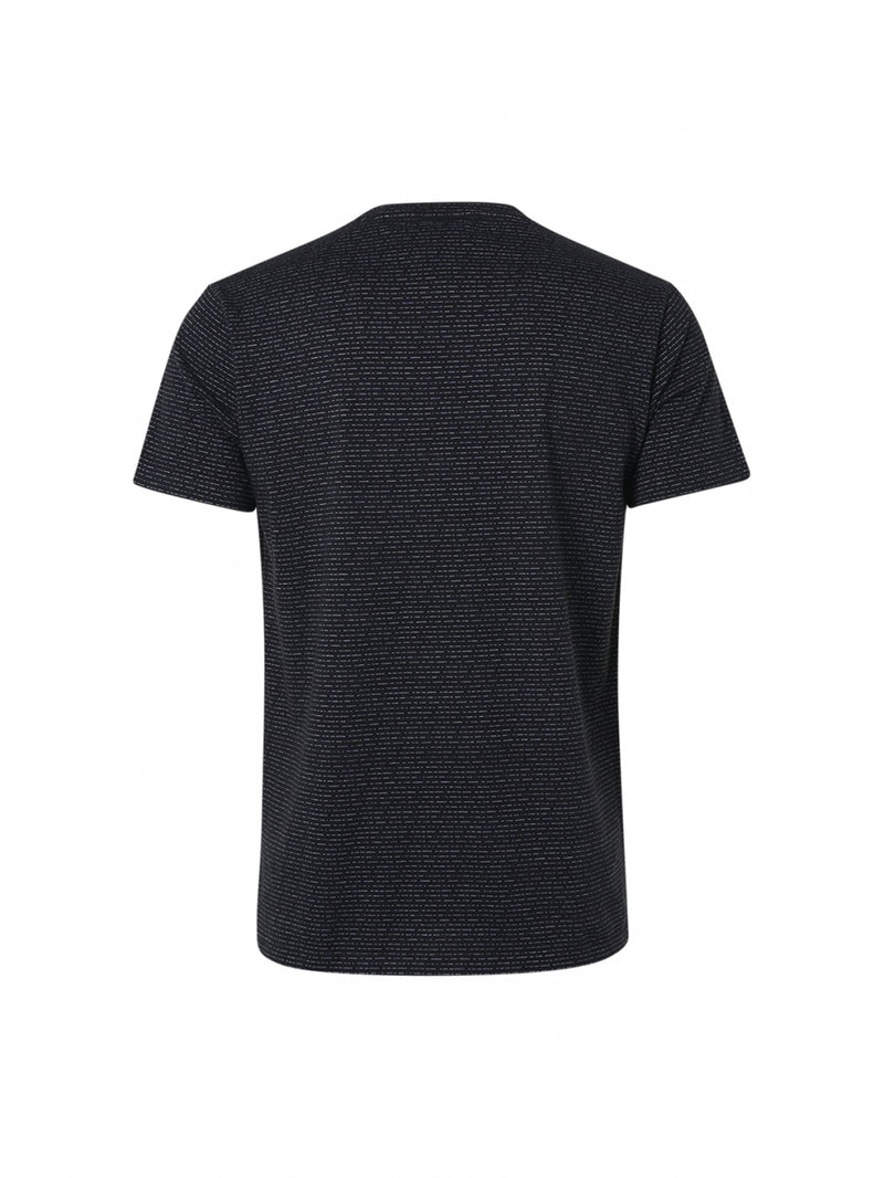 T-Shirt Crewneck 2 Colour Jacquard | Black