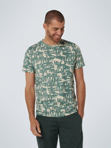 T-Shirt Crewneck Allover Printed Slub | Sand