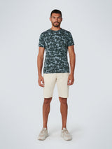 T-Shirt Crewneck Allover Printed Slub | Steel