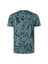 T-Shirt Crewneck Allover Printed Slub | Steel