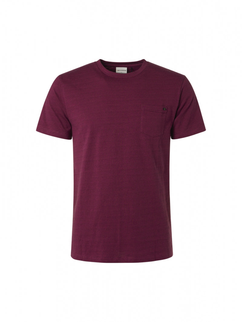 T-Shirt Crewneck 2 Coloured Jacquard | Cassis