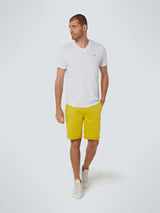 T-Shirt V-Neck Melange | White