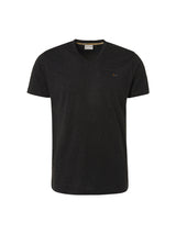 T-Shirt V-Neck Melange | Black