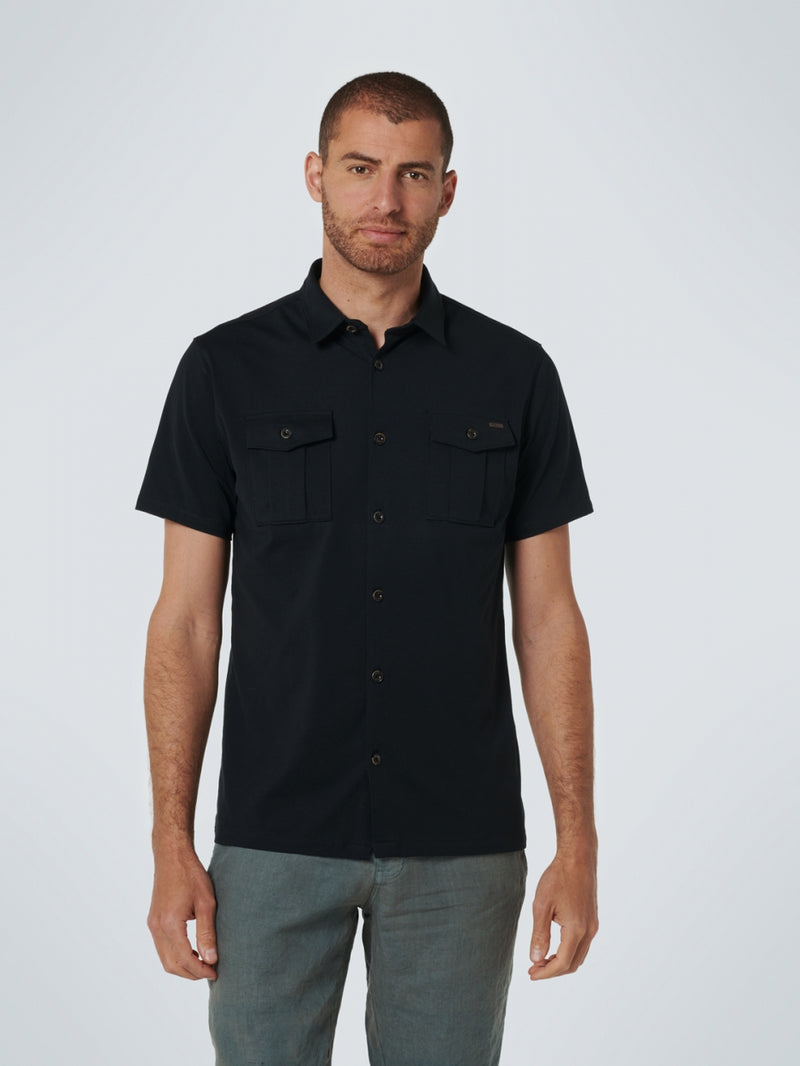 Shirt Short Sleeve jersey Stretch | Black