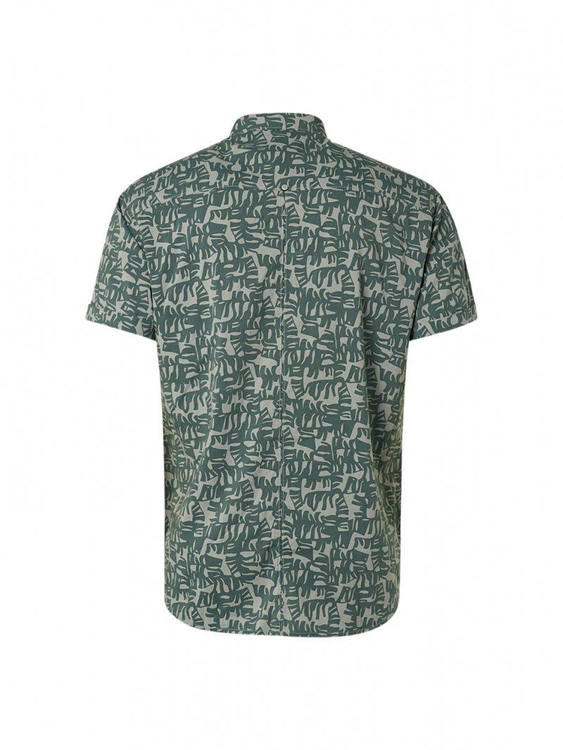 Shirt Short Sleeve Allover Printed | Dark Steel
