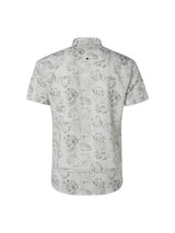 Shirt Short Sleeve Allover Printed With Linen | Smoke