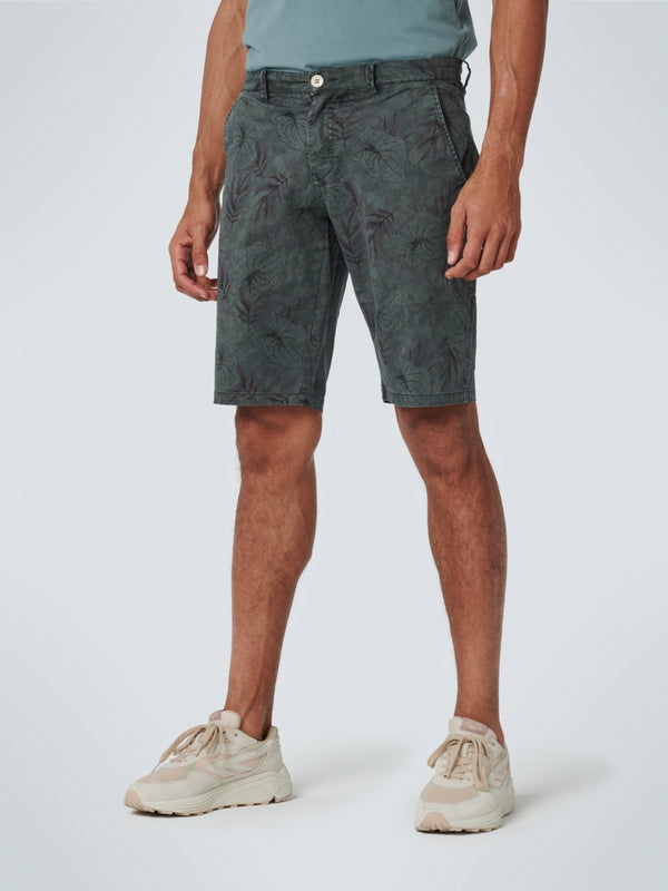 Short Garment Dyed Allover Printed Stretch | Dark Steel