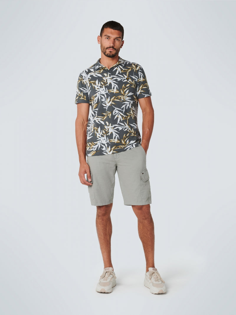 Short Garment Dyed With Linen | Smoke