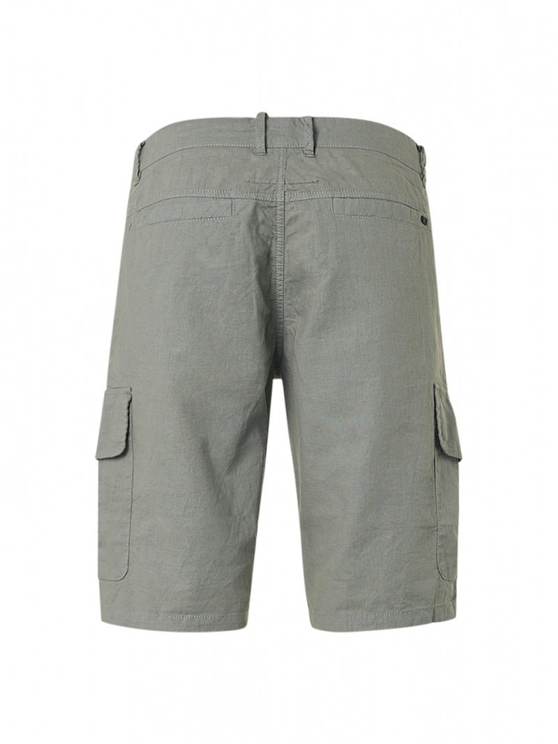 Short Garment Dyed With Linen | Smoke