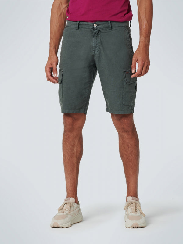Short Garment Dyed With Linen | Dark Steel