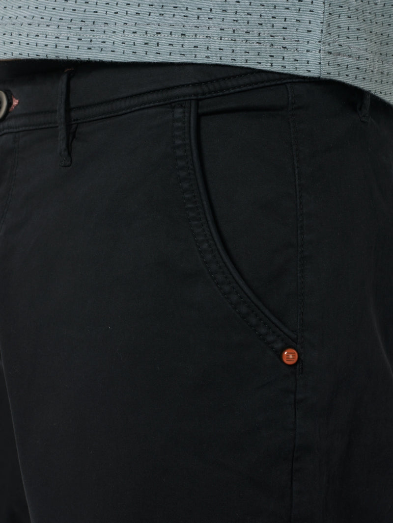 Short Chino Garment Dyed Twill Stretch | Black