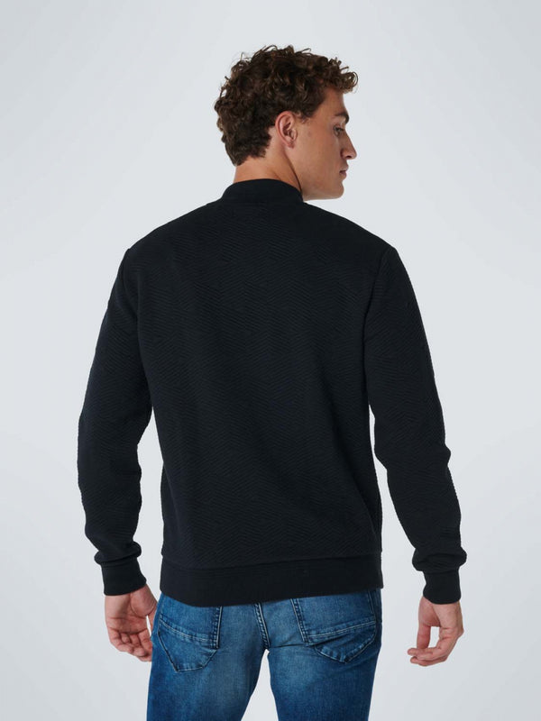 Sweater Full Zipper Double Layer Jacquard | Ink