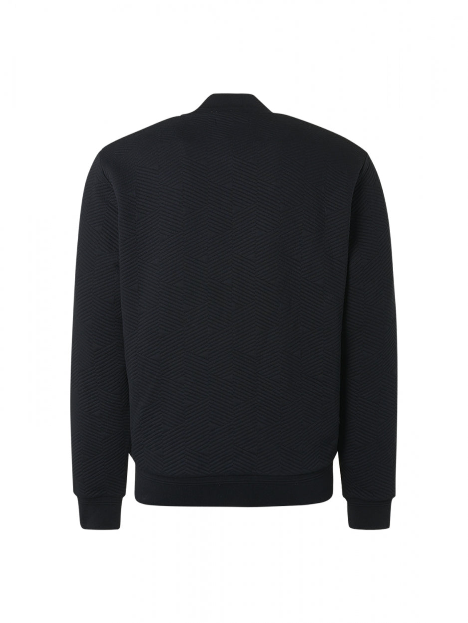 Sweater Full Zipper Double Layer Jacquard | Ink