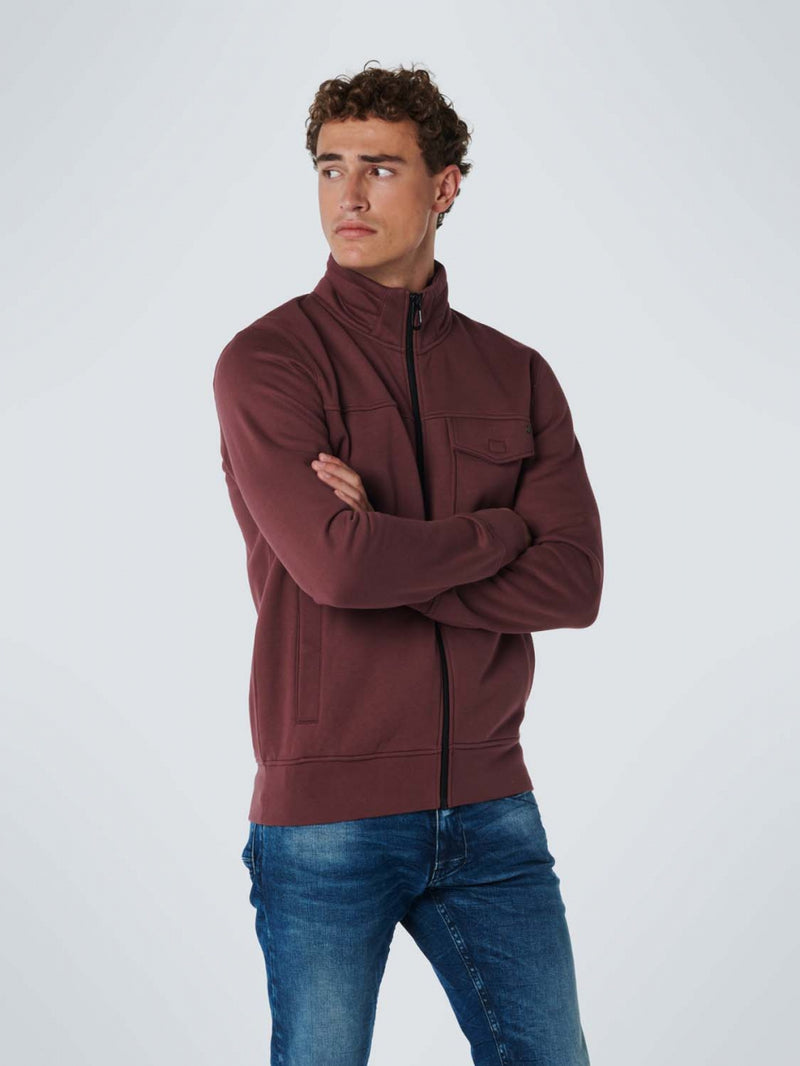 Sweater Full Zipper | Port Wine