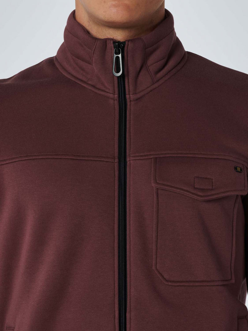 Sweater Full Zipper | Port Wine