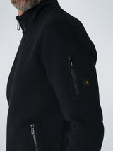 Sweater Full Zipper Jacquard | Black