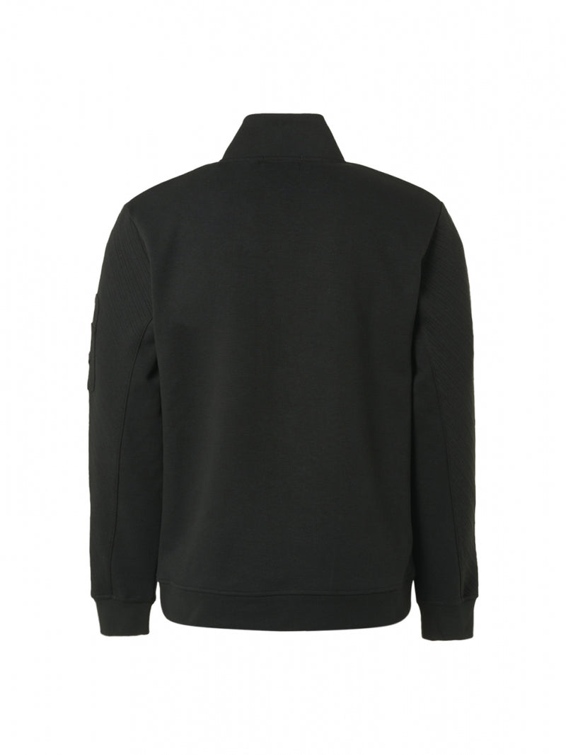 Sweater Full Zipper Jacquard | Greenish Black