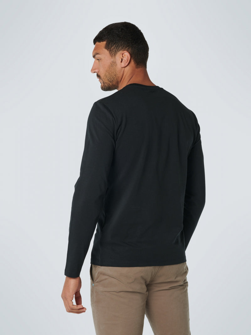 Basic Long Sleeve T-Shirt | Greenish Black