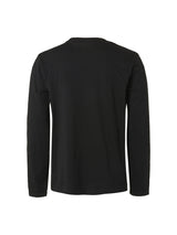 T-Shirt Long Sleeve Crewneck Slub Responsible Choice | Black