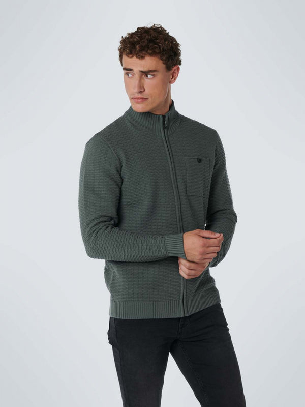 Cardigan Jacquard | Dark Steel