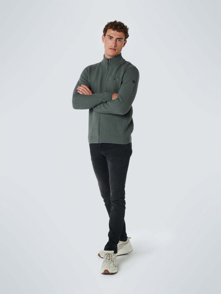 Cardigan Jacquard | Dark Steel