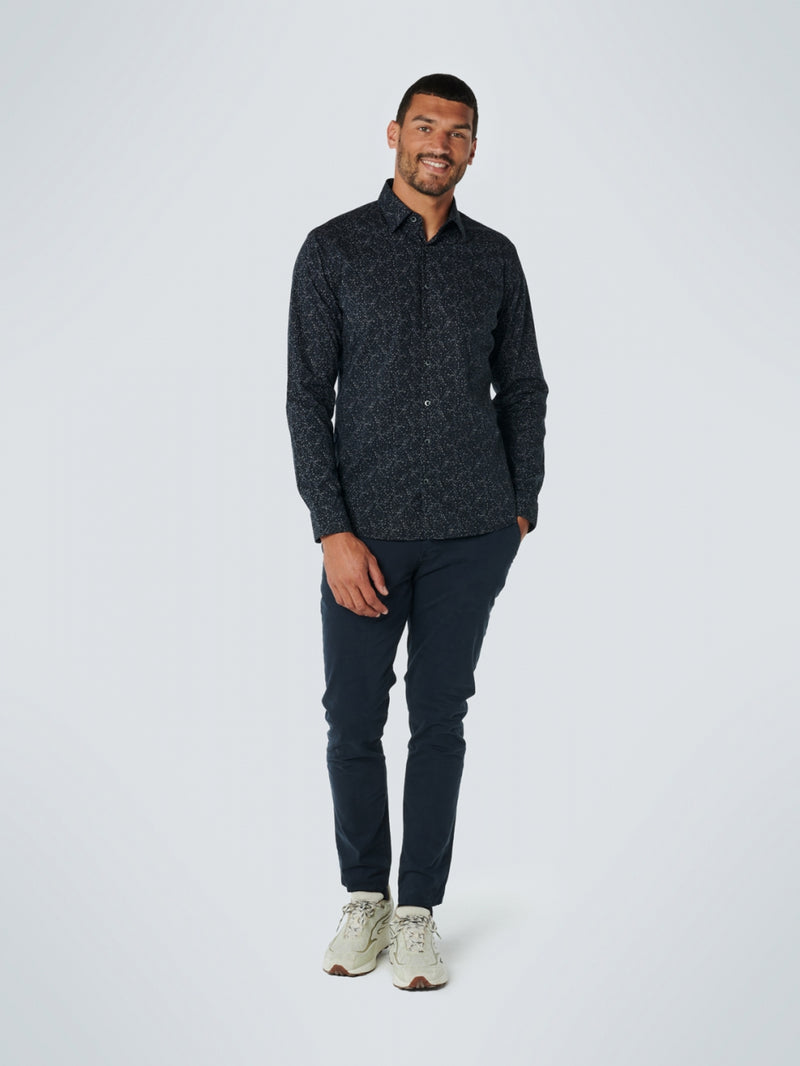 Shirt Stretch Allover Printed | Black