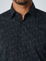 Shirt Stretch Allover Printed | Black