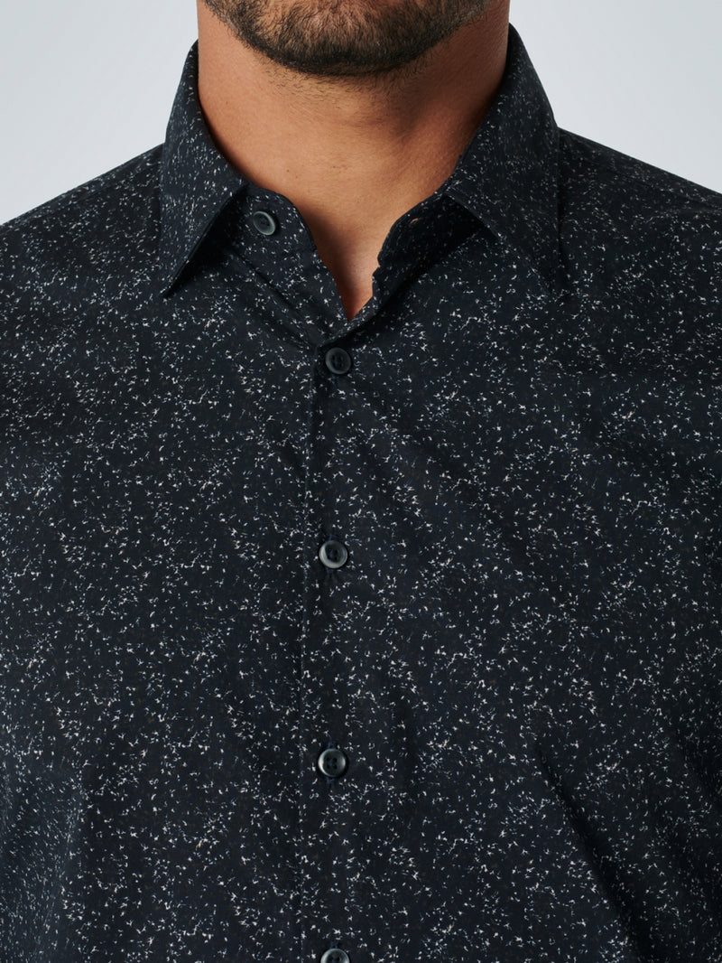 Shirt Stretch Allover Printed | Black