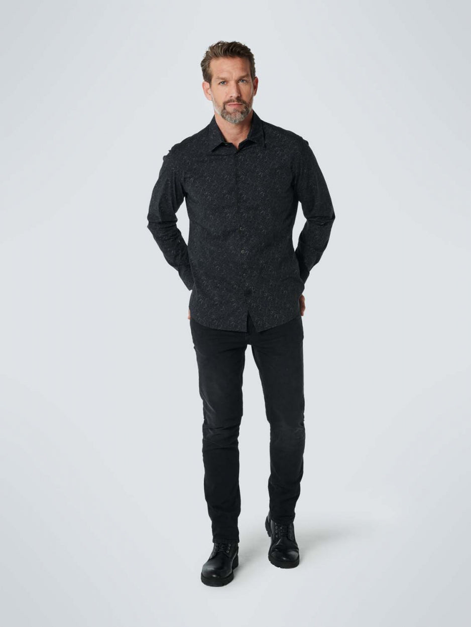 Shirt Stretch Allover Printed | Black