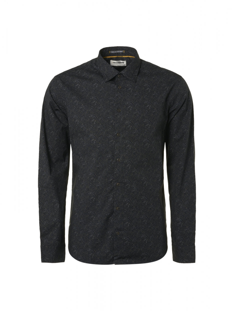 Shirt Stretch Allover Printed | Black