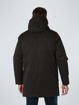 Jacket Long Fit Hooded Twill | Black