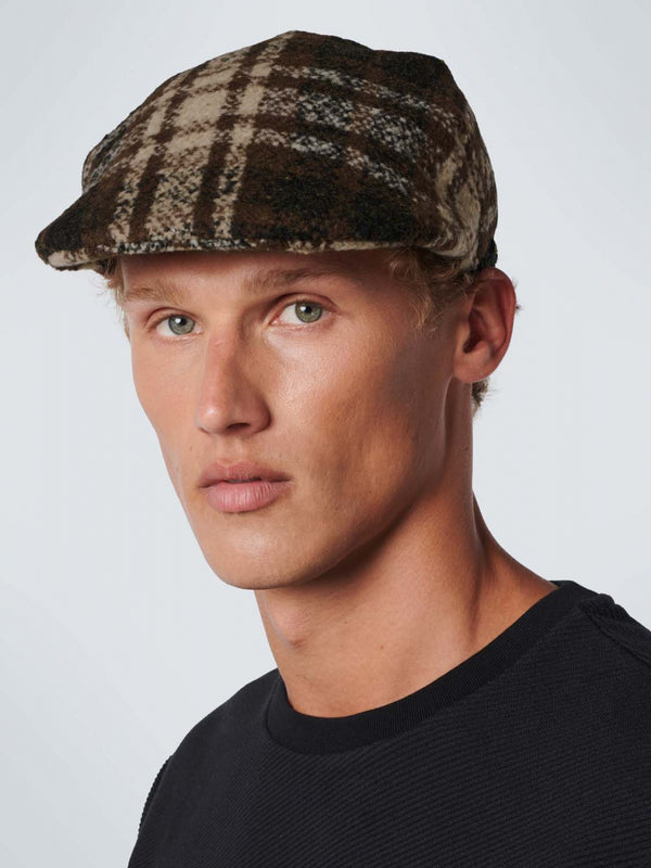 Cap Check With Wool | Brown