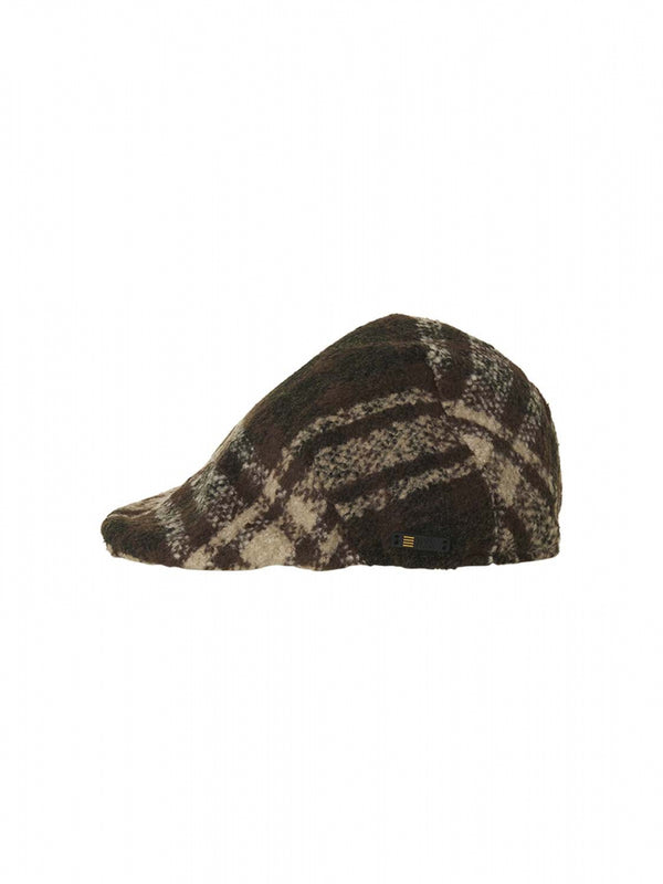 Cap Check With Wool | Brown