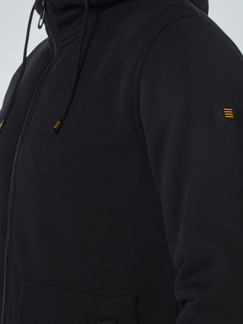 Sweater Full Zipper Hooded | Black